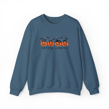 Load image into Gallery viewer, Spooky Season Sweatshirt, Cozy Fall Crewneck, Halloween Sweatshirt, Cat &amp; Pumpkin Sweater, Unisex Halloween Apparel