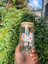 Load image into Gallery viewer, Fall Football Coffee UV DTF Cup Wrap: 16oz Libbey Glass Transfer