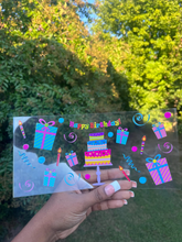 Load image into Gallery viewer, Birthday UV DTF Cup Wrap: Waterproof Party Cup Decal